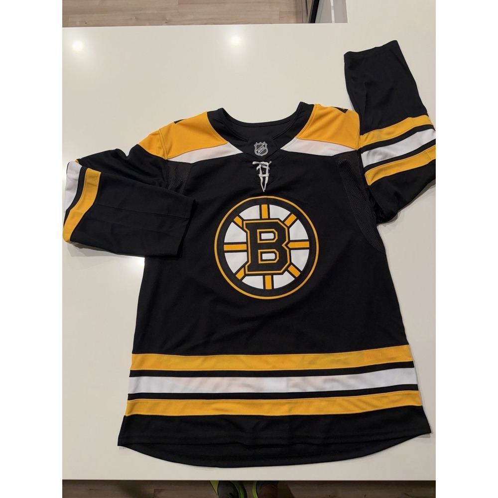 Boston Bruins Fanatics NHL Home Hockey Jersey Blank Black Mens Size 52
